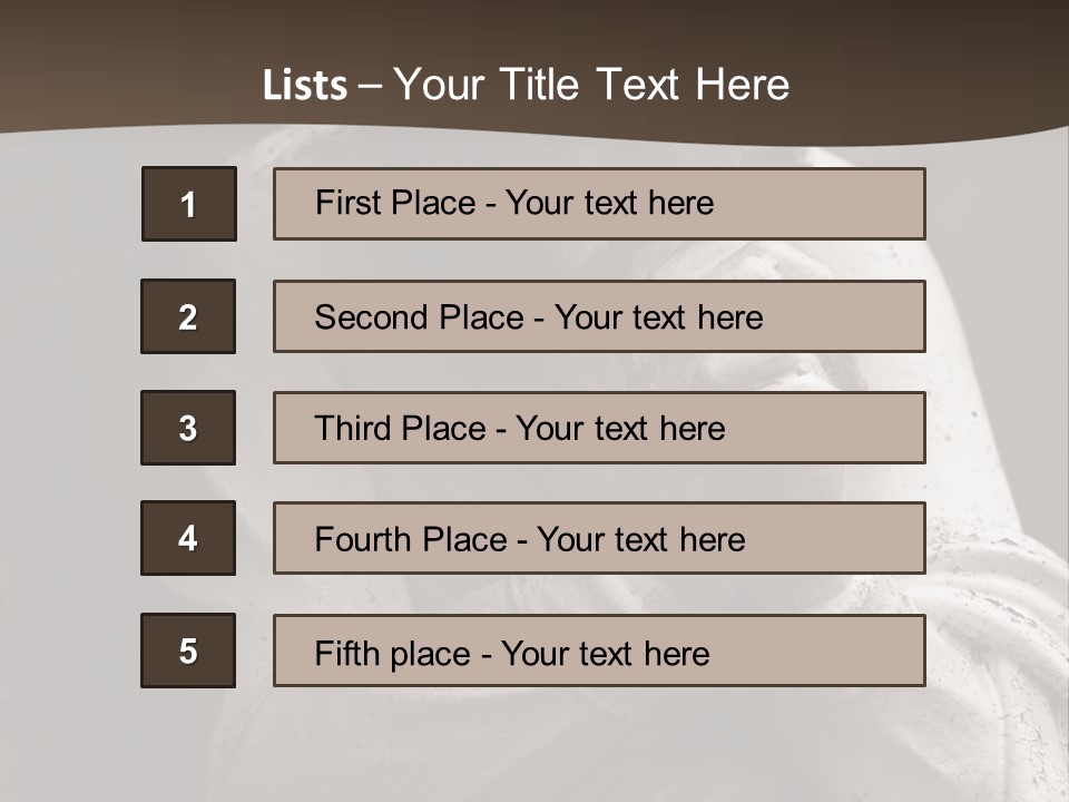 A Statue Of An Angel Praying. PowerPoint Template