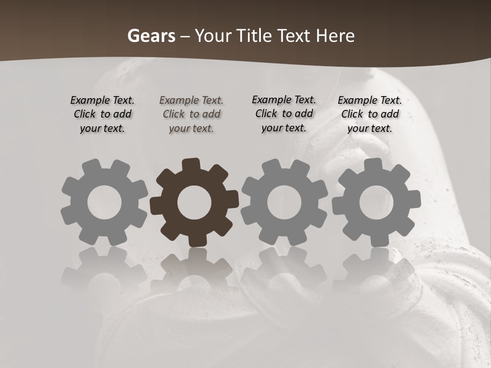 A Statue Of An Angel Praying. PowerPoint Template