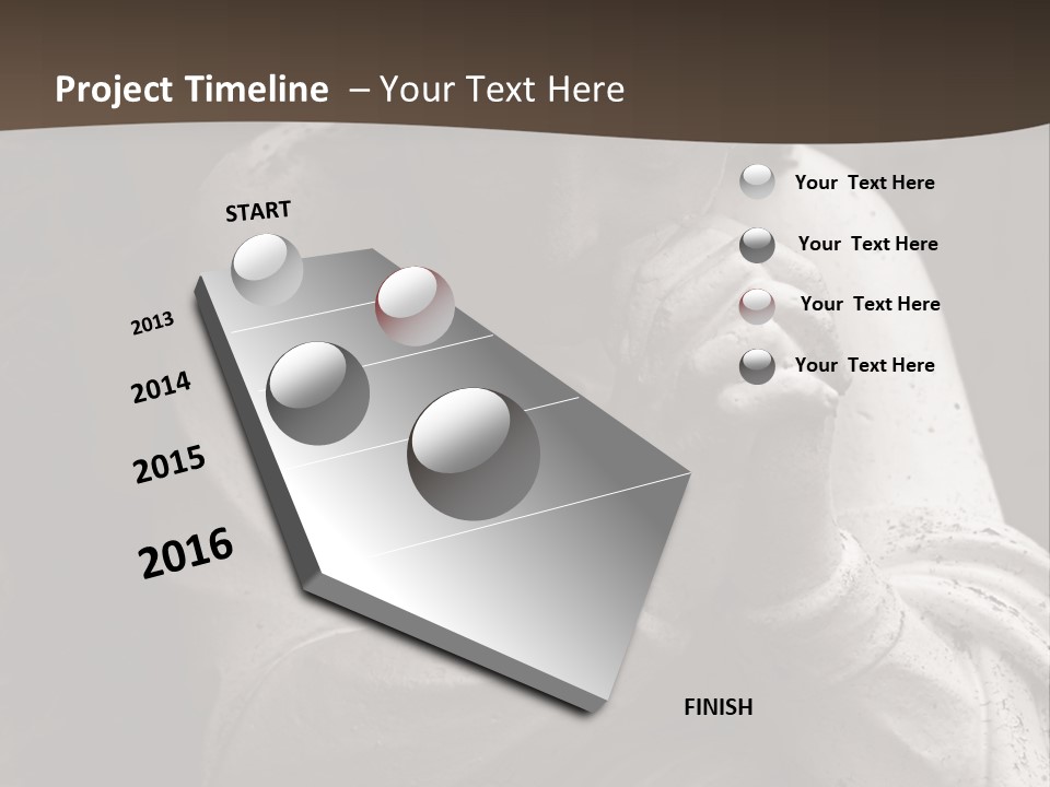 A Statue Of An Angel Praying. PowerPoint Template
