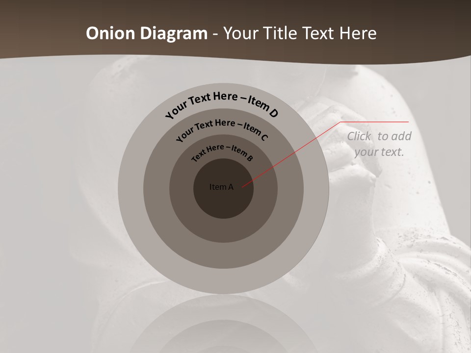 A Statue Of An Angel Praying. PowerPoint Template