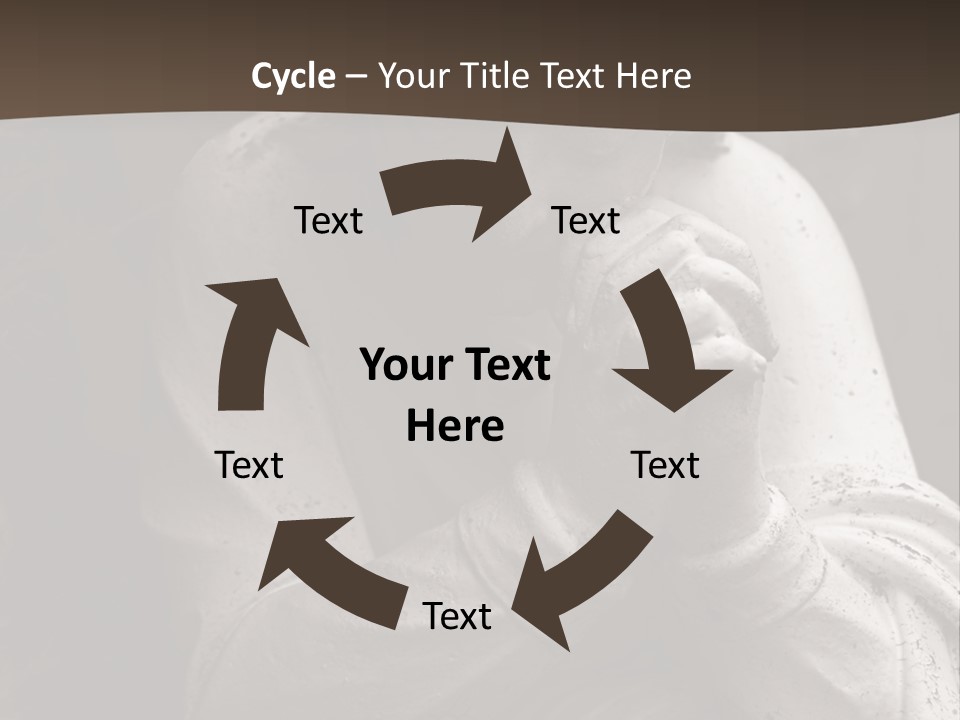 A Statue Of An Angel Praying. PowerPoint Template