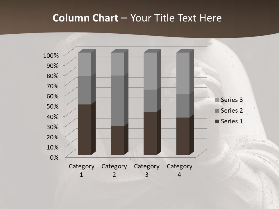 A Statue Of An Angel Praying. PowerPoint Template