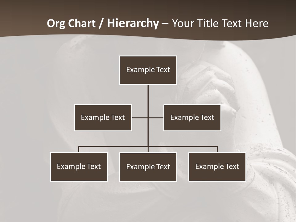 A Statue Of An Angel Praying. PowerPoint Template