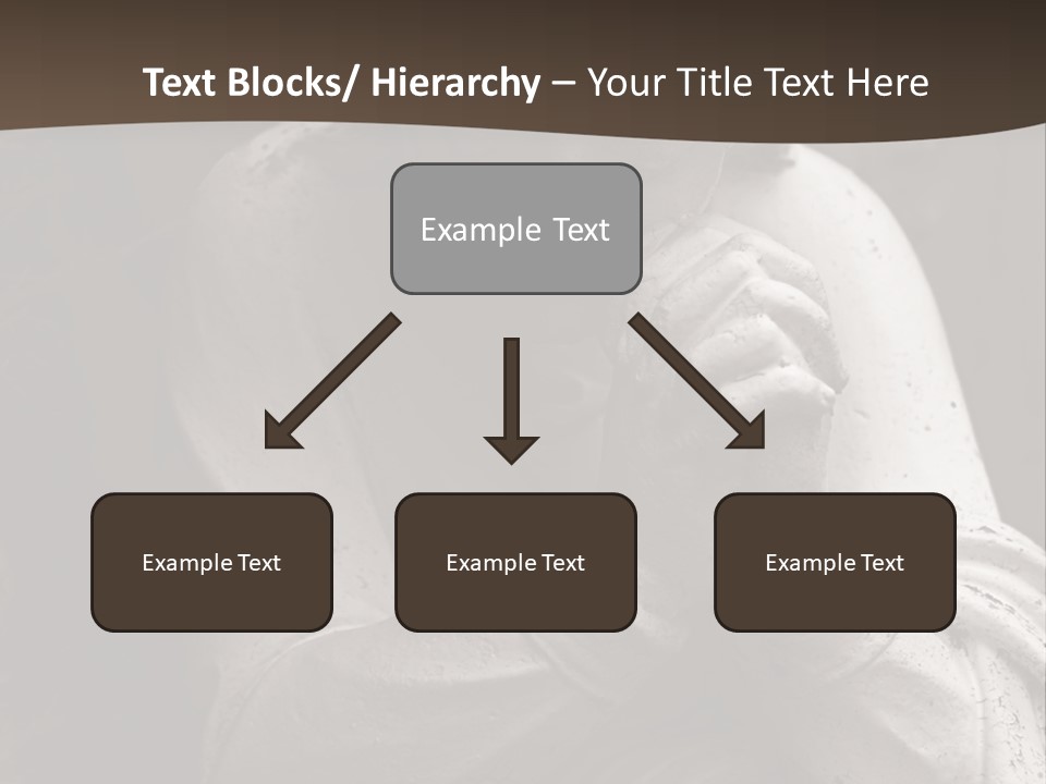 A Statue Of An Angel Praying. PowerPoint Template