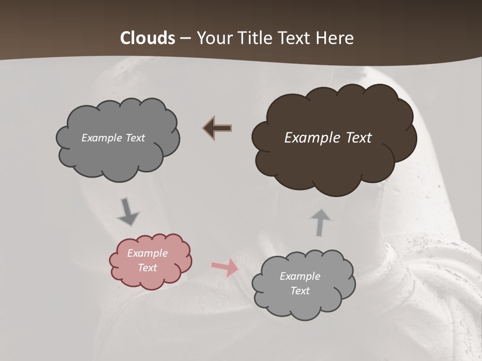 A Statue Of An Angel Praying. PowerPoint Template