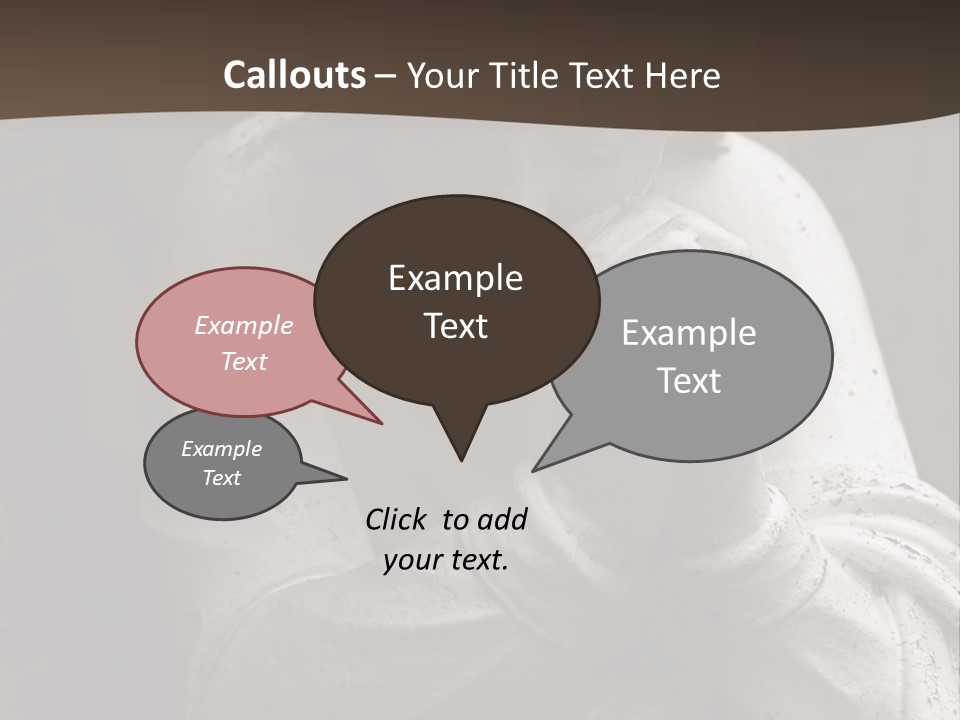 A Statue Of An Angel Praying. PowerPoint Template