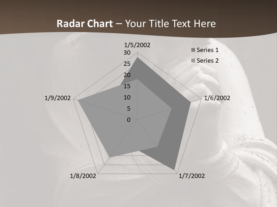 A Statue Of An Angel Praying. PowerPoint Template