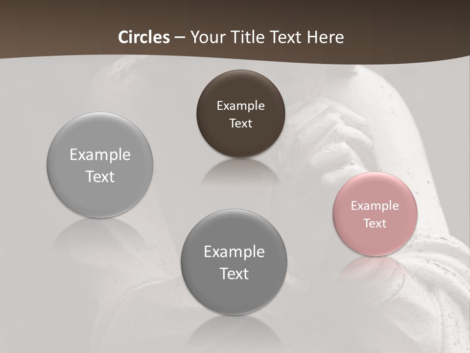 A Statue Of An Angel Praying. PowerPoint Template