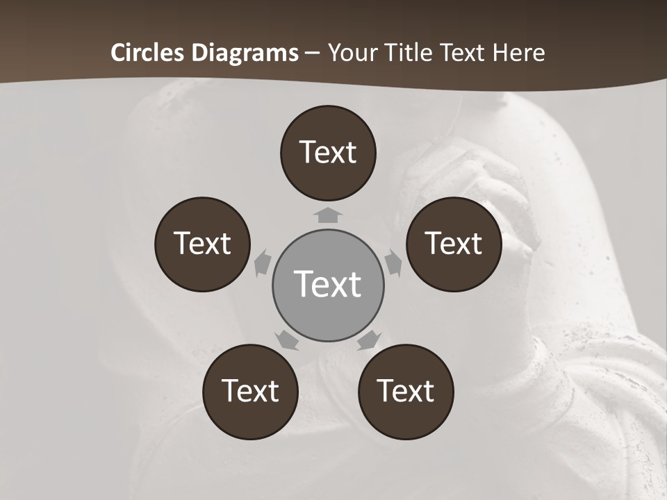 A Statue Of An Angel Praying. PowerPoint Template