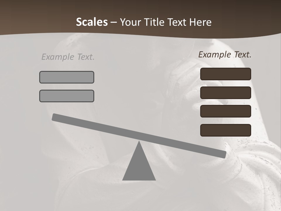A Statue Of An Angel Praying. PowerPoint Template