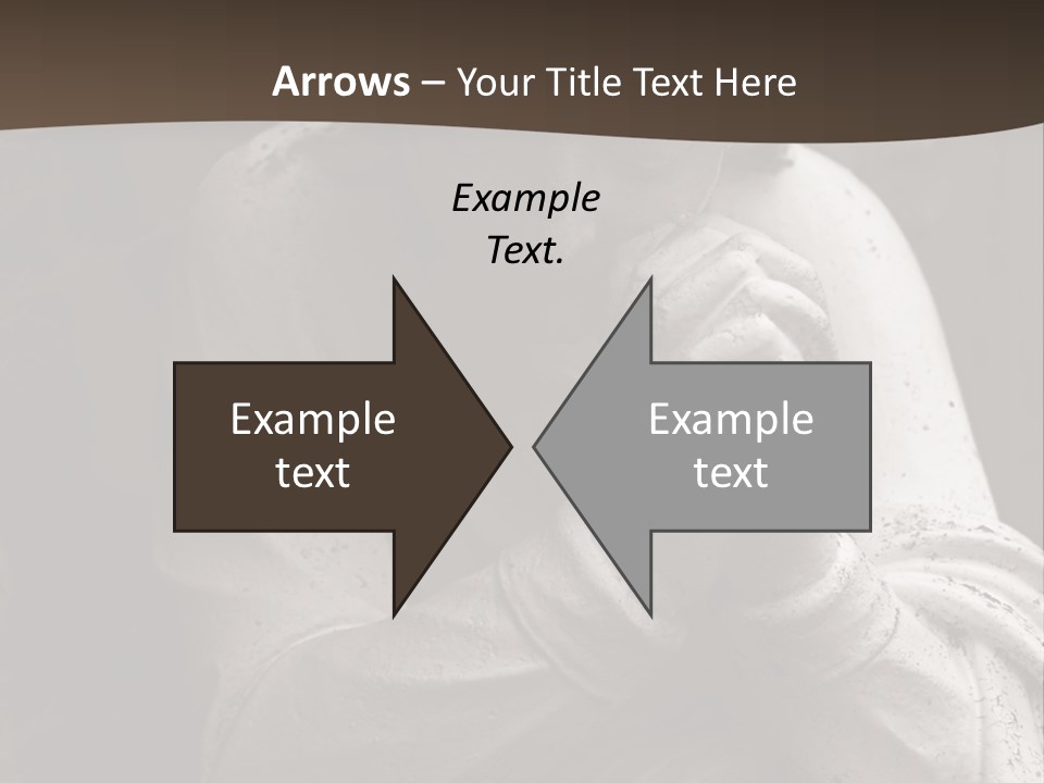 A Statue Of An Angel Praying. PowerPoint Template