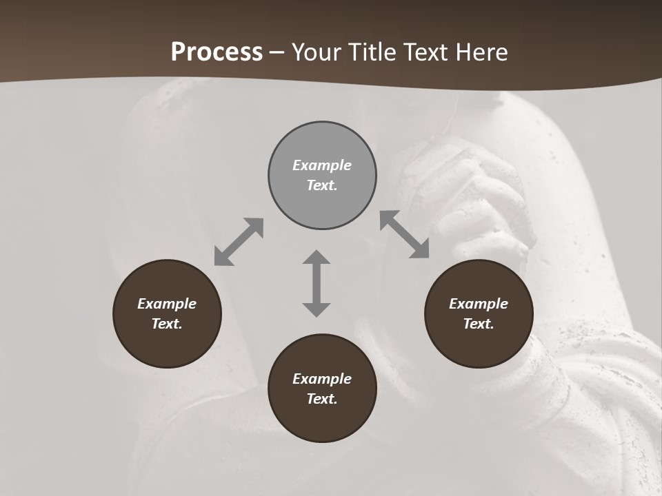 A Statue Of An Angel Praying. PowerPoint Template