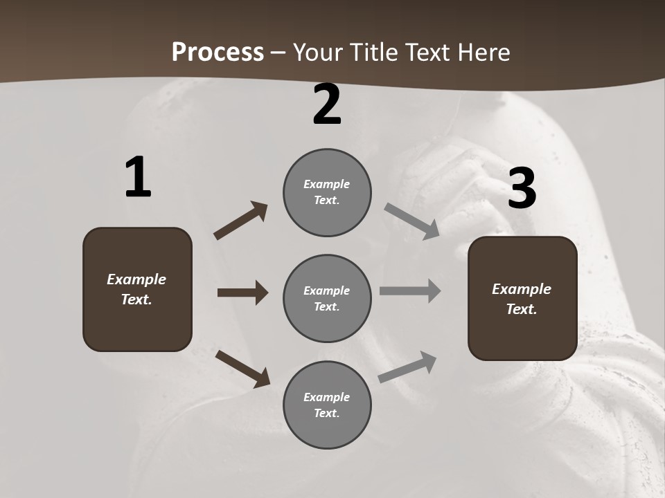 A Statue Of An Angel Praying. PowerPoint Template