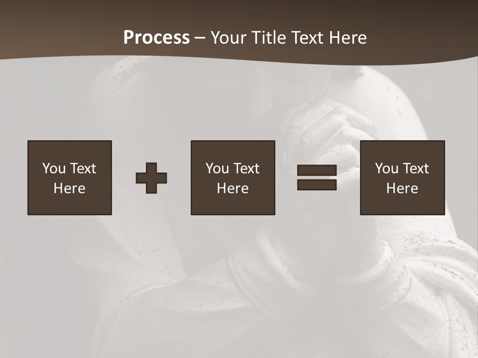 A Statue Of An Angel Praying. PowerPoint Template