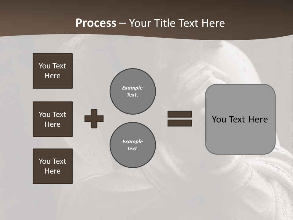 A Statue Of An Angel Praying. PowerPoint Template