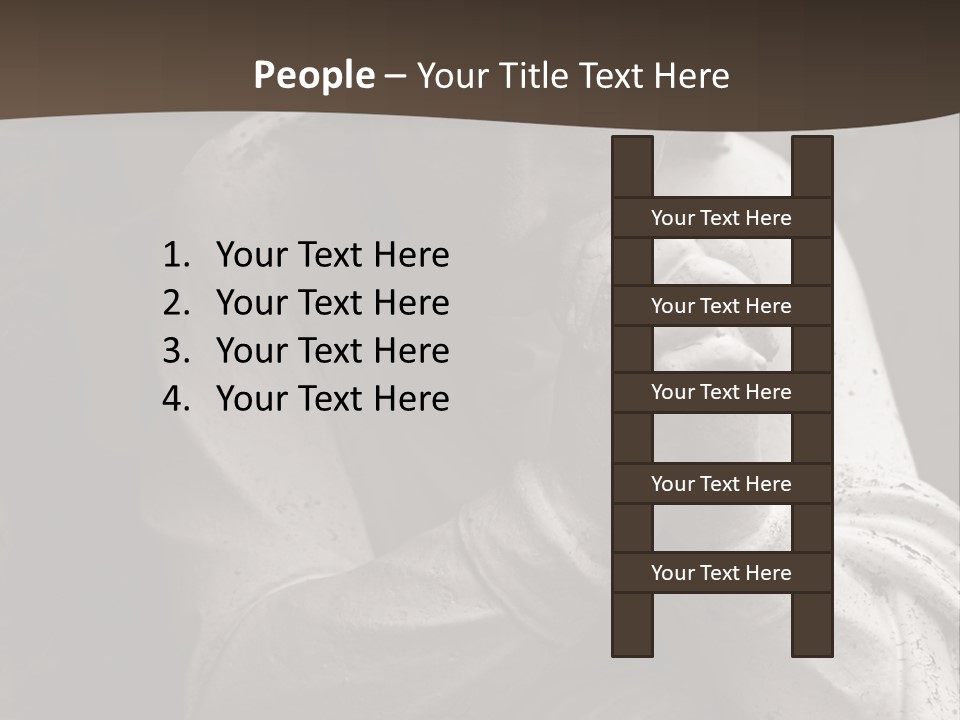 A Statue Of An Angel Praying. PowerPoint Template