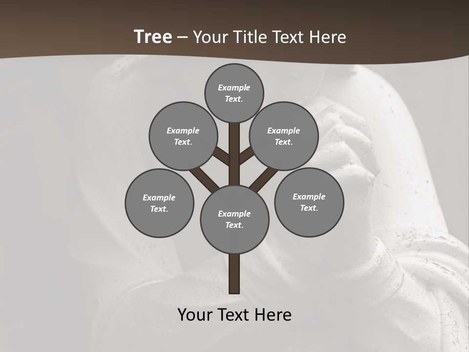 A Statue Of An Angel Praying. PowerPoint Template