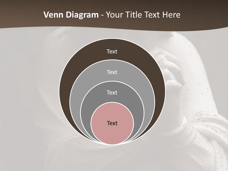 A Statue Of An Angel Praying. PowerPoint Template