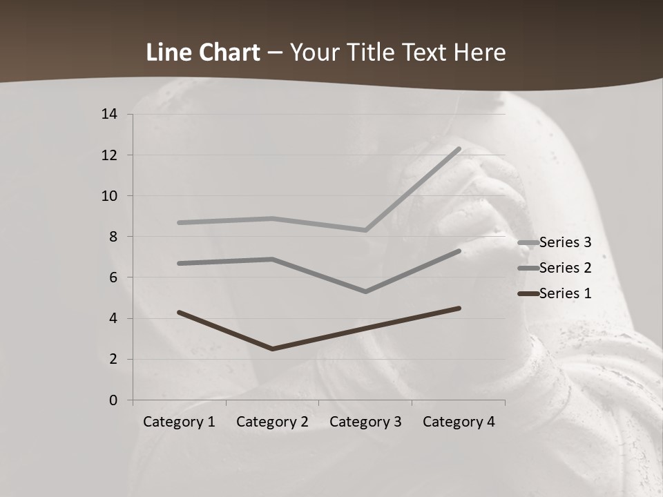 A Statue Of An Angel Praying. PowerPoint Template