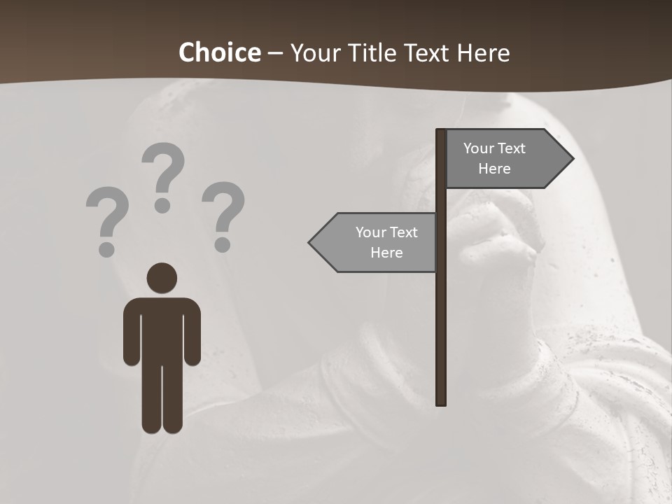 A Statue Of An Angel Praying. PowerPoint Template