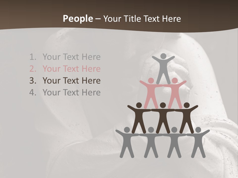 A Statue Of An Angel Praying. PowerPoint Template