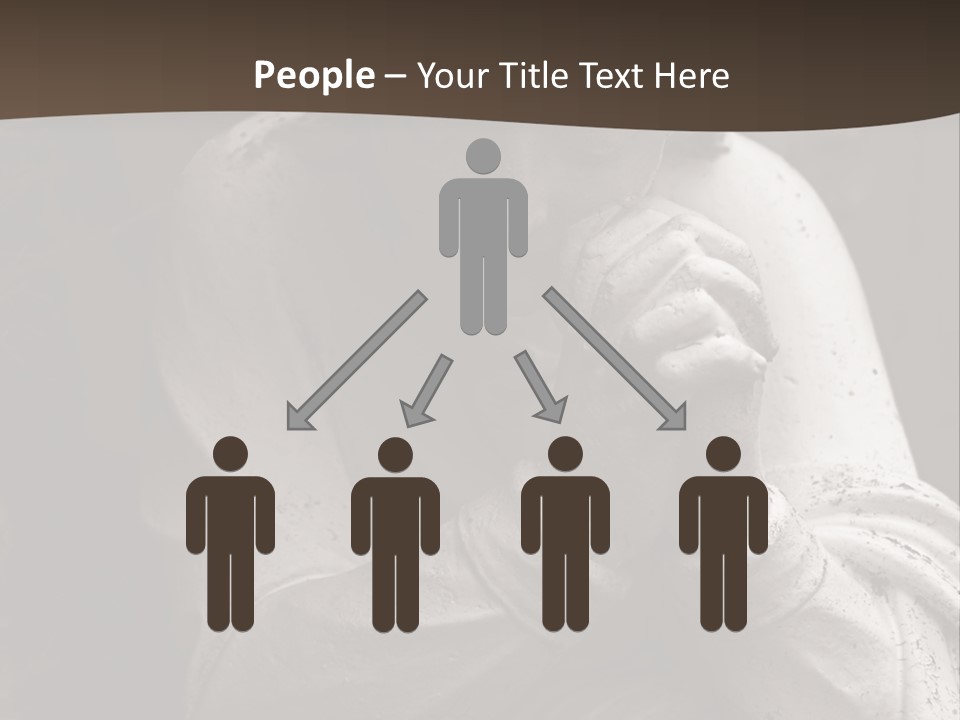 A Statue Of An Angel Praying. PowerPoint Template