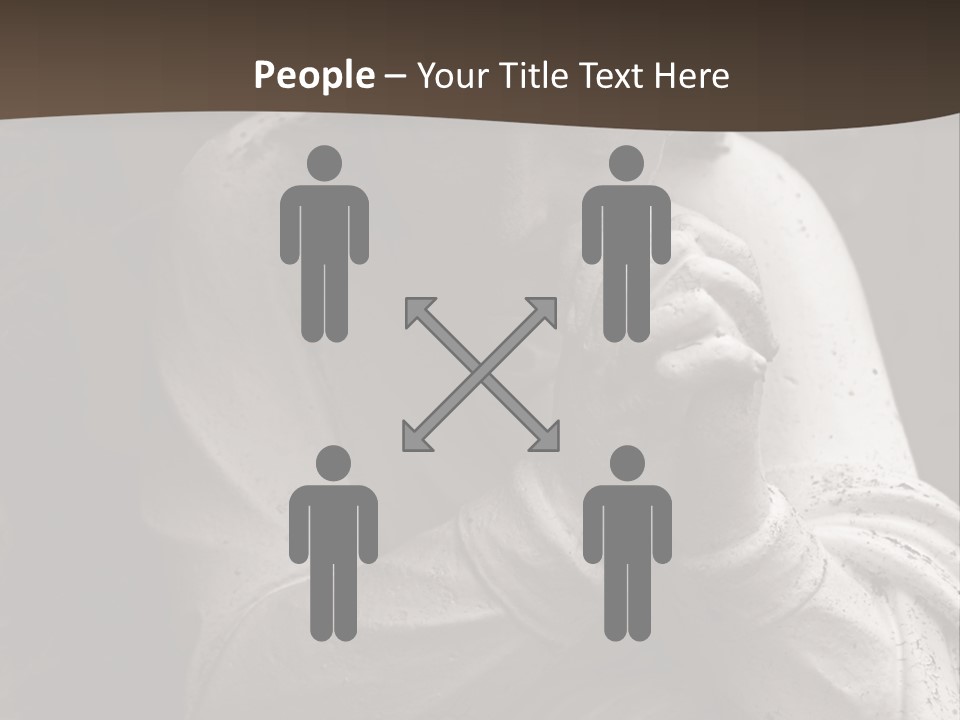 A Statue Of An Angel Praying. PowerPoint Template