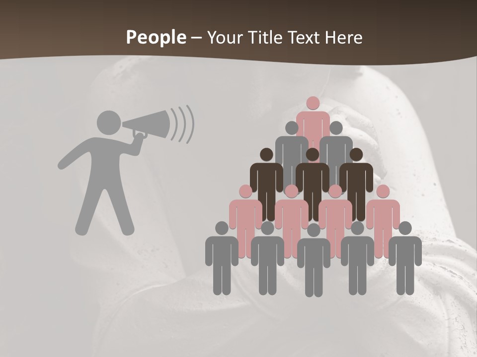 A Statue Of An Angel Praying. PowerPoint Template