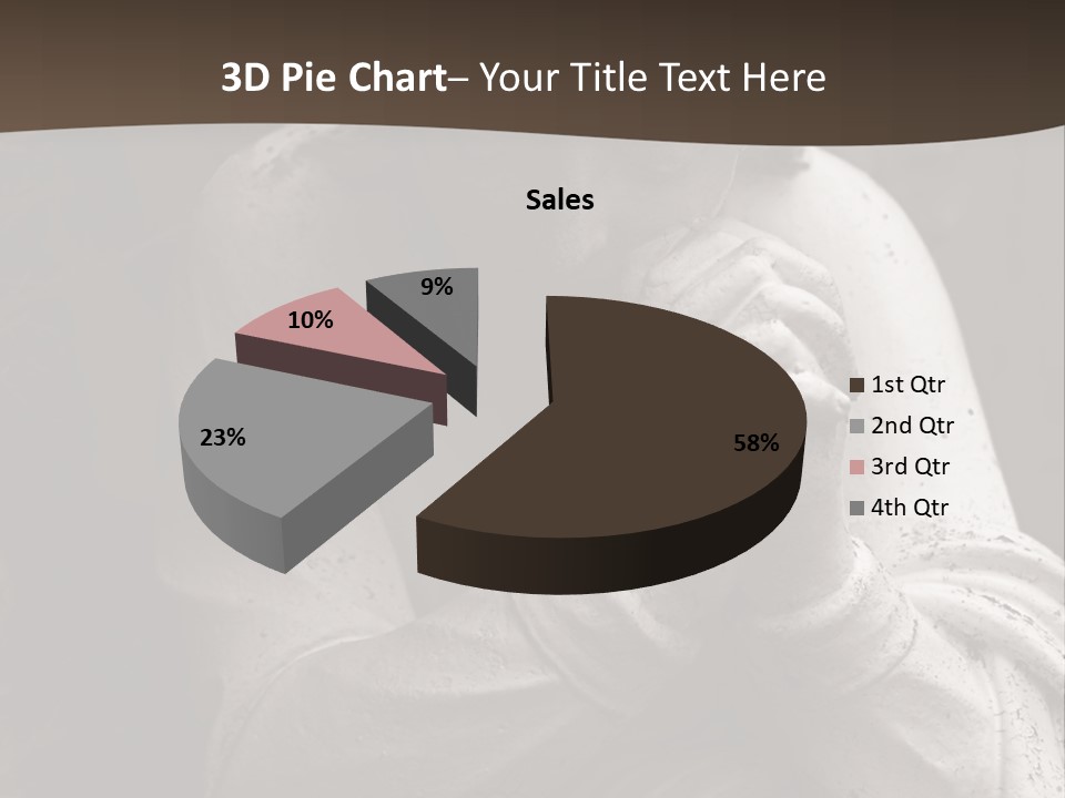 A Statue Of An Angel Praying. PowerPoint Template