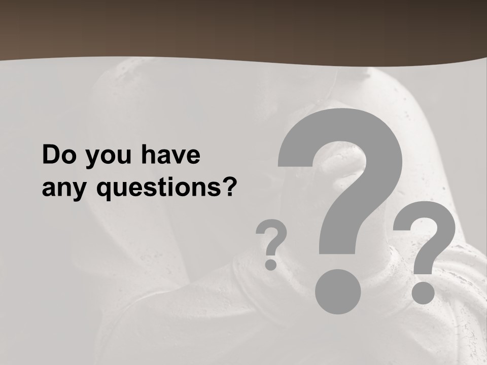 A Statue Of An Angel Praying. PowerPoint Template