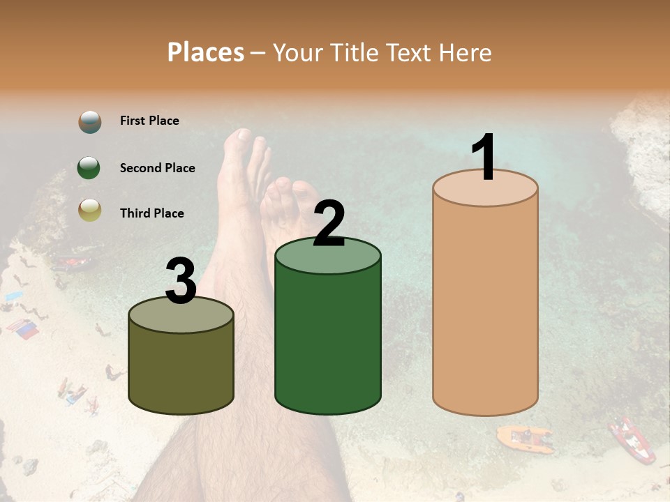 Feet And Water At The Tremiti Islands PowerPoint Template