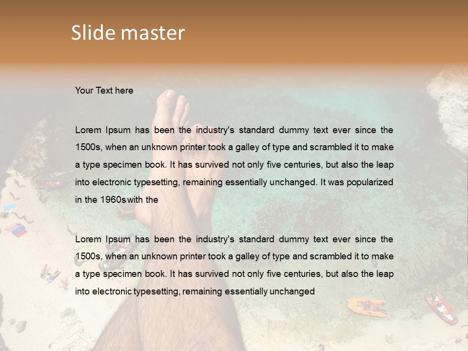 Feet And Water At The Tremiti Islands PowerPoint Template