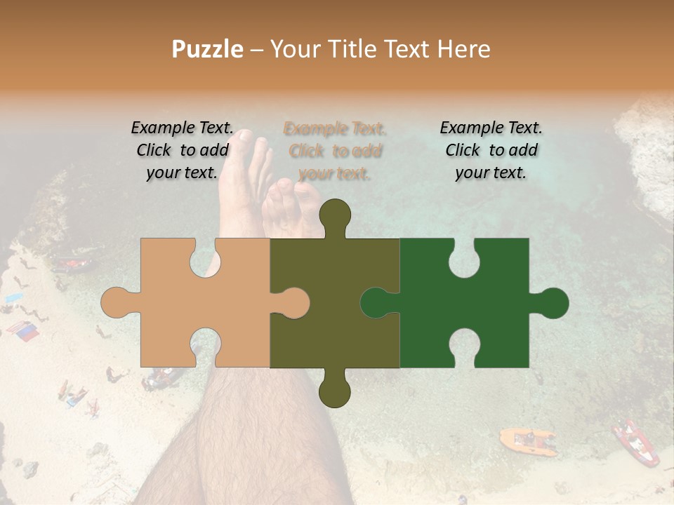 Feet And Water At The Tremiti Islands PowerPoint Template