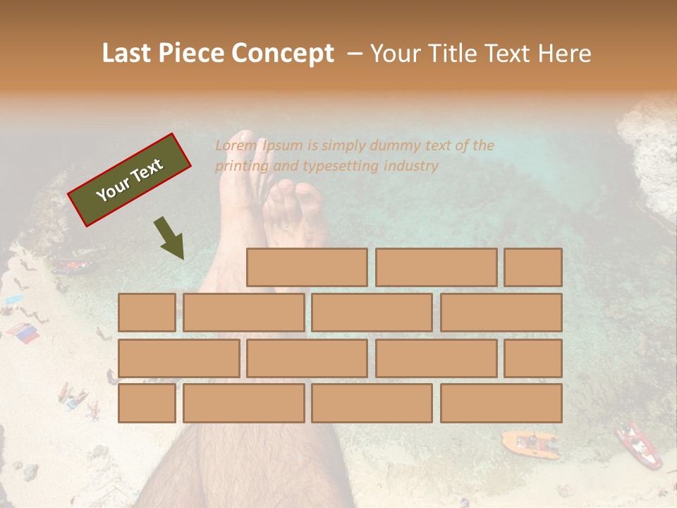 Feet And Water At The Tremiti Islands PowerPoint Template