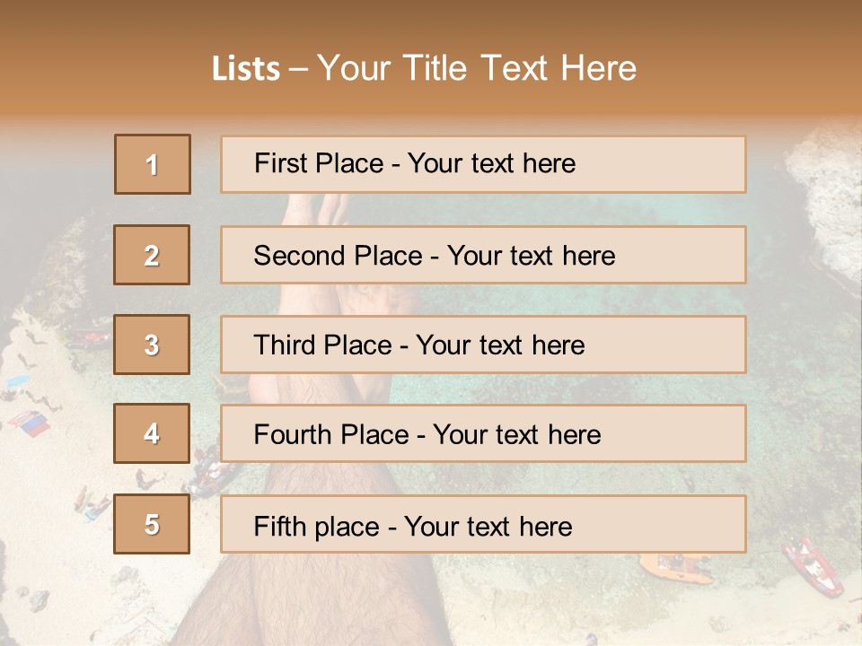 Feet And Water At The Tremiti Islands PowerPoint Template