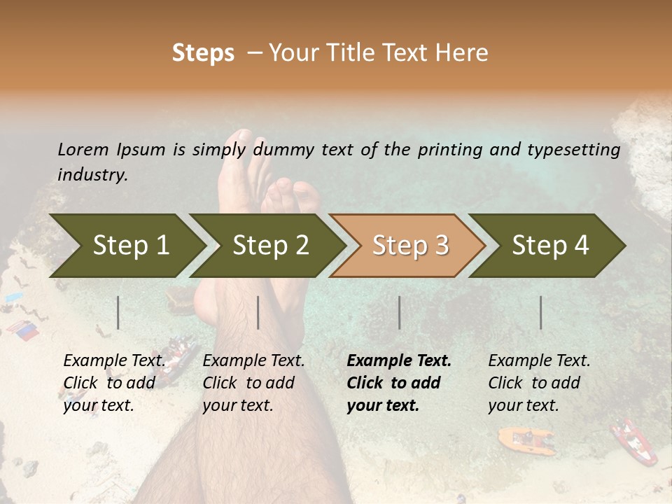 Feet And Water At The Tremiti Islands PowerPoint Template