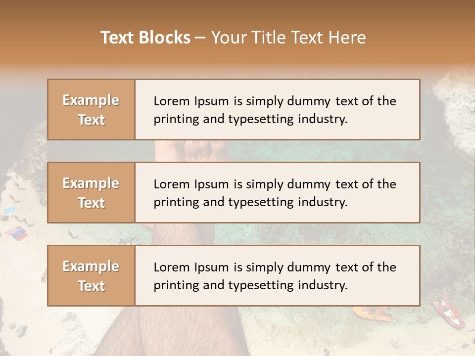 Feet And Water At The Tremiti Islands PowerPoint Template