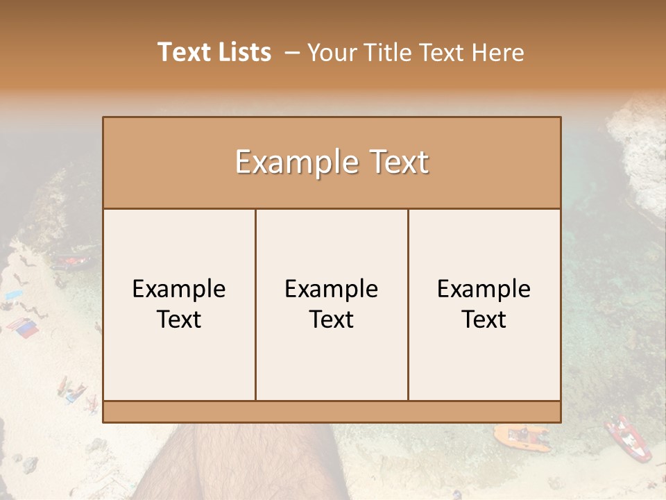 Feet And Water At The Tremiti Islands PowerPoint Template