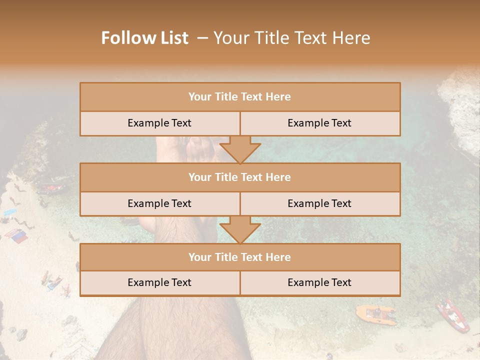 Feet And Water At The Tremiti Islands PowerPoint Template