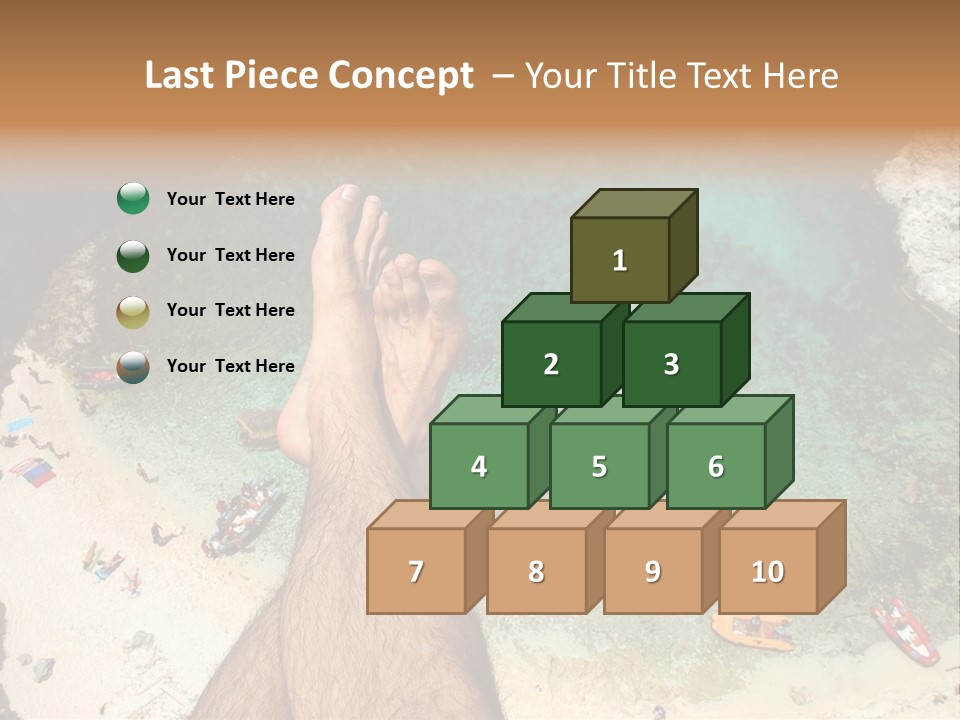 Feet And Water At The Tremiti Islands PowerPoint Template