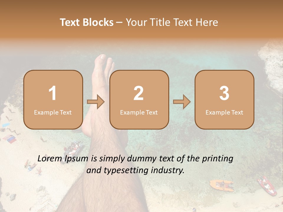 Feet And Water At The Tremiti Islands PowerPoint Template