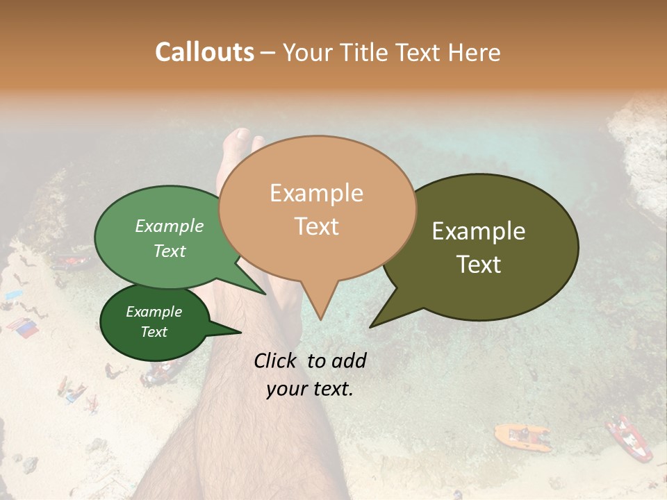 Feet And Water At The Tremiti Islands PowerPoint Template