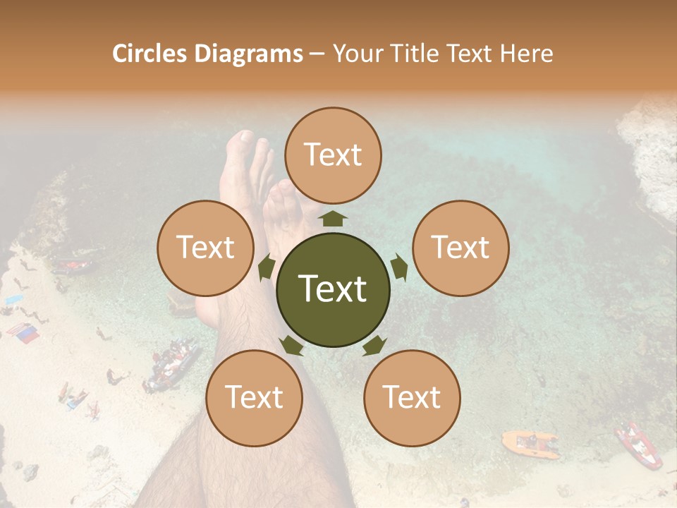 Feet And Water At The Tremiti Islands PowerPoint Template