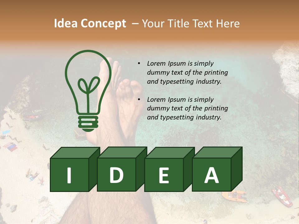 Feet And Water At The Tremiti Islands PowerPoint Template