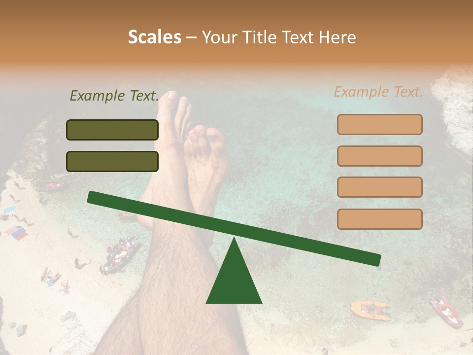 Feet And Water At The Tremiti Islands PowerPoint Template