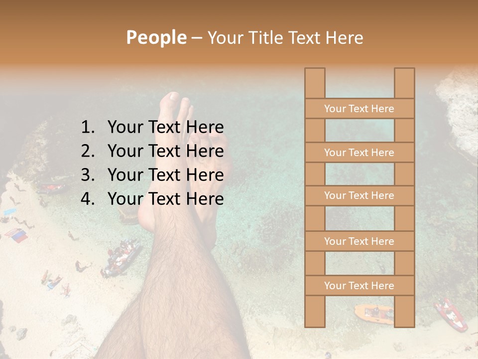 Feet And Water At The Tremiti Islands PowerPoint Template