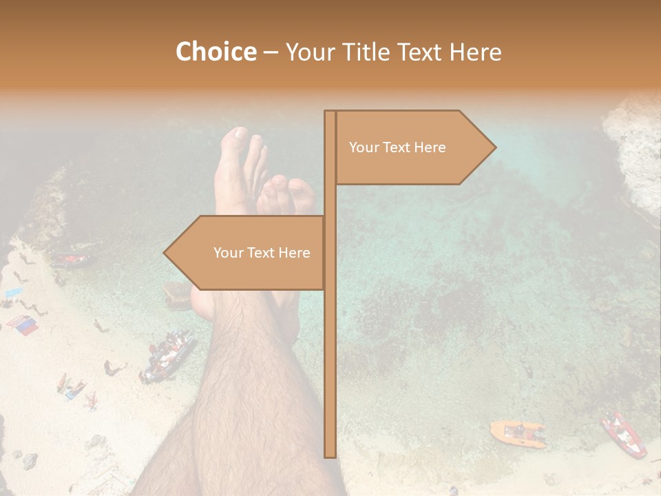 Feet And Water At The Tremiti Islands PowerPoint Template