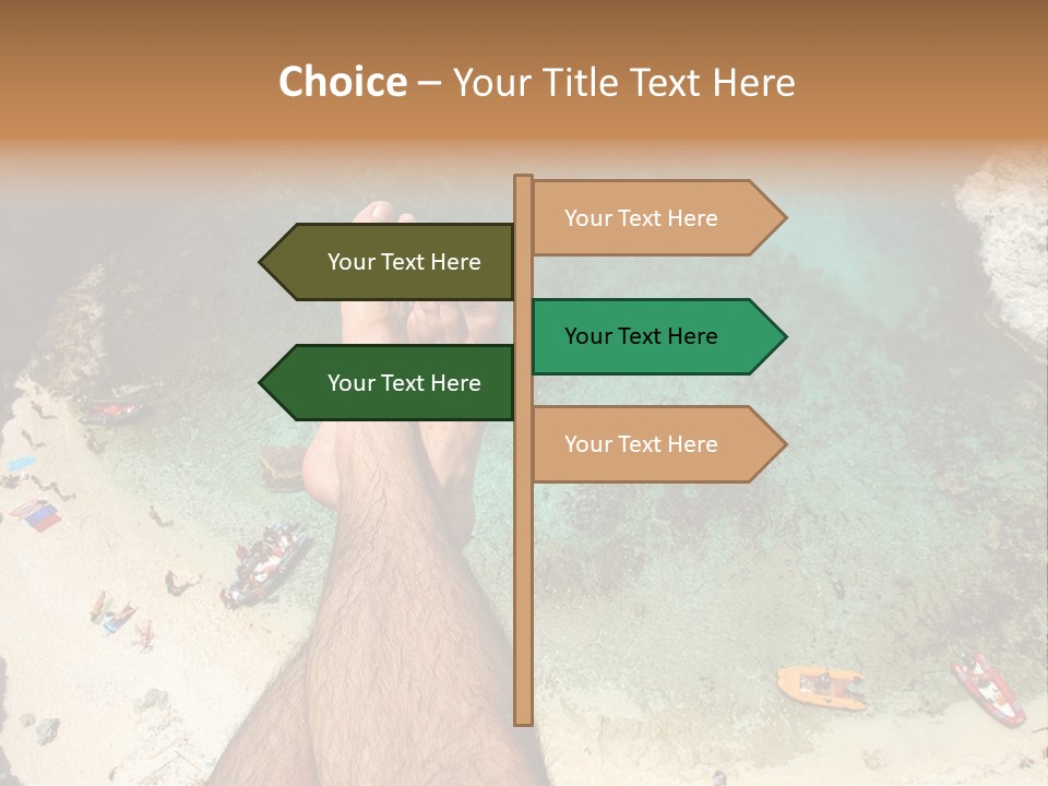 Feet And Water At The Tremiti Islands PowerPoint Template