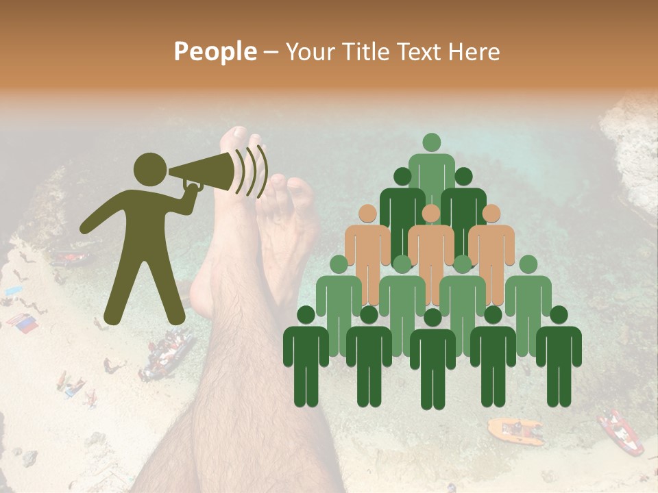 Feet And Water At The Tremiti Islands PowerPoint Template