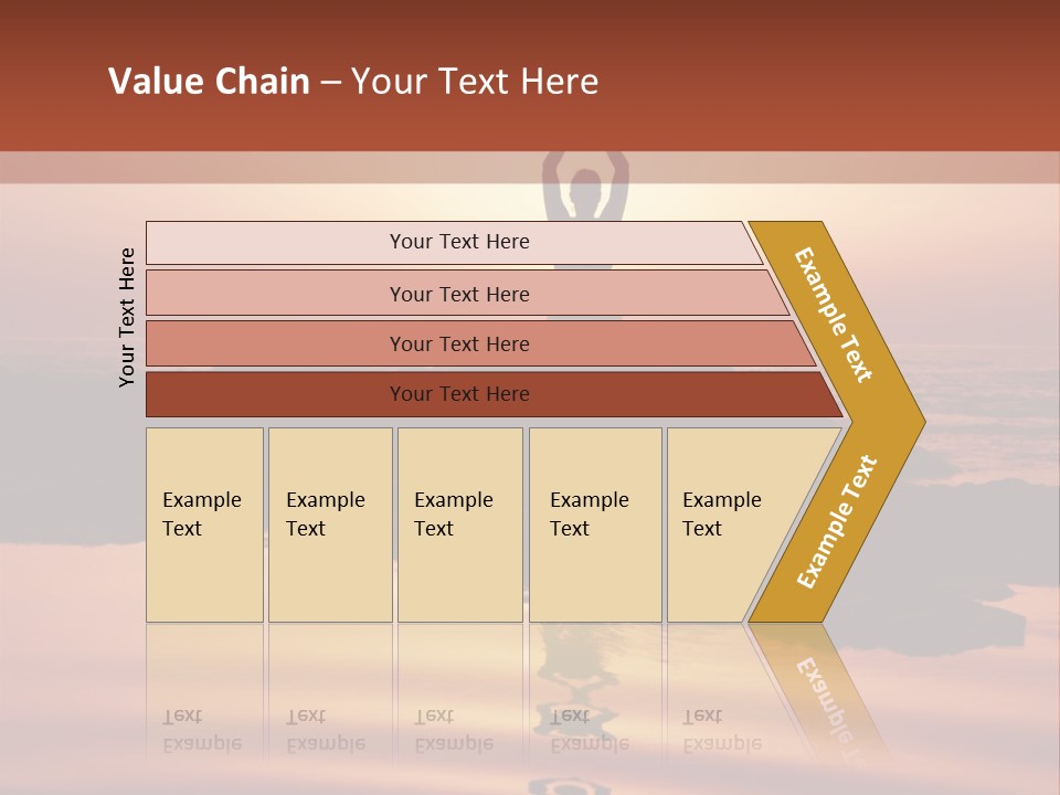 Woman Doing Yoga At Sunset On The Seashore PowerPoint Template